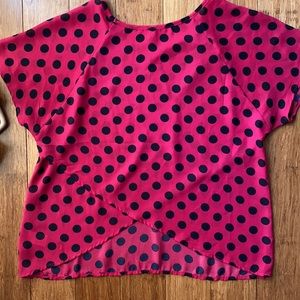 Miami Criss Cross Back Polka Dot Blouse